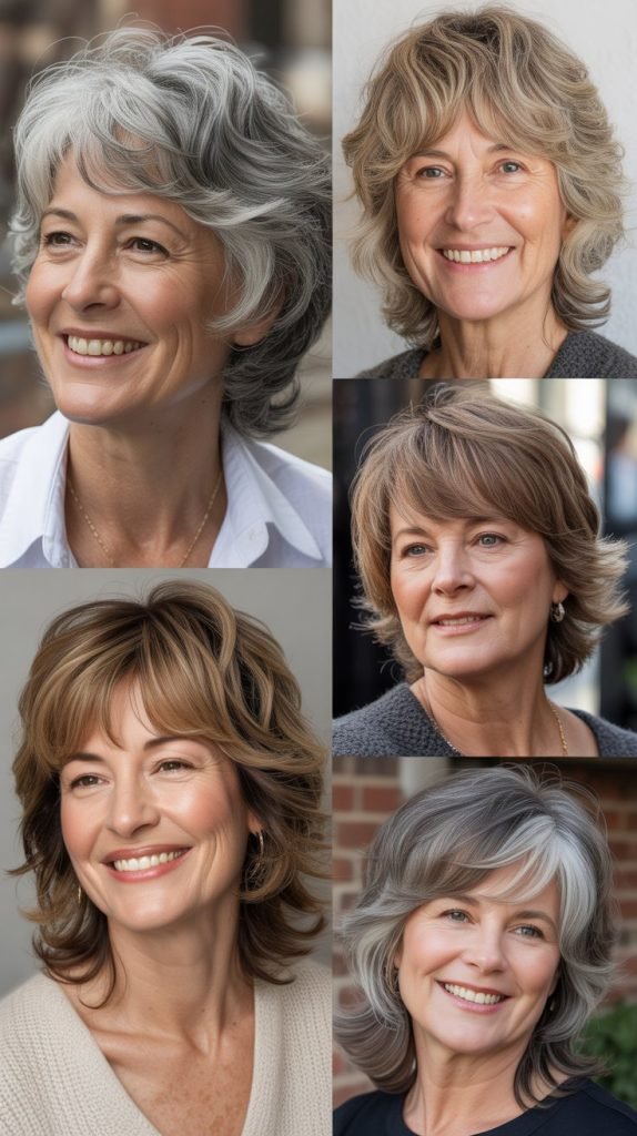 Textured Shag with Long Sweeping Bangs