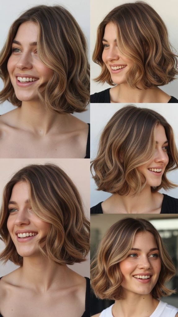 Tousled Bob with Center Part