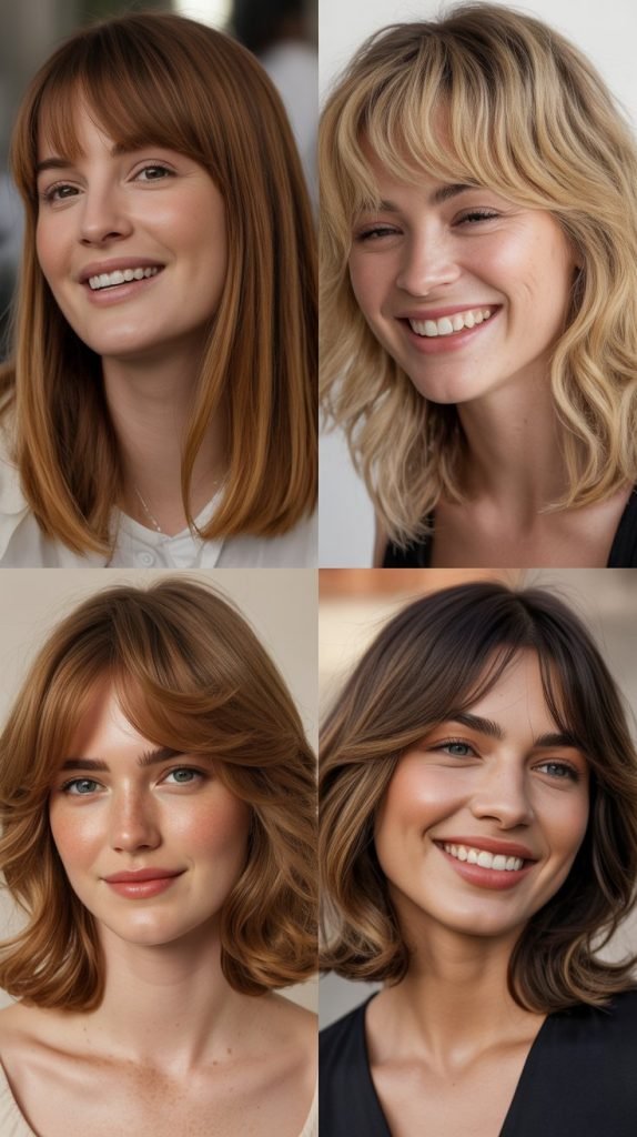 . Medium Cut With See-Through Bangs