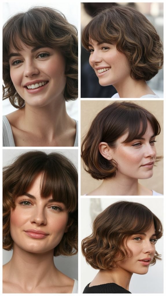 Soft Wispy Bangs with Layered Bob