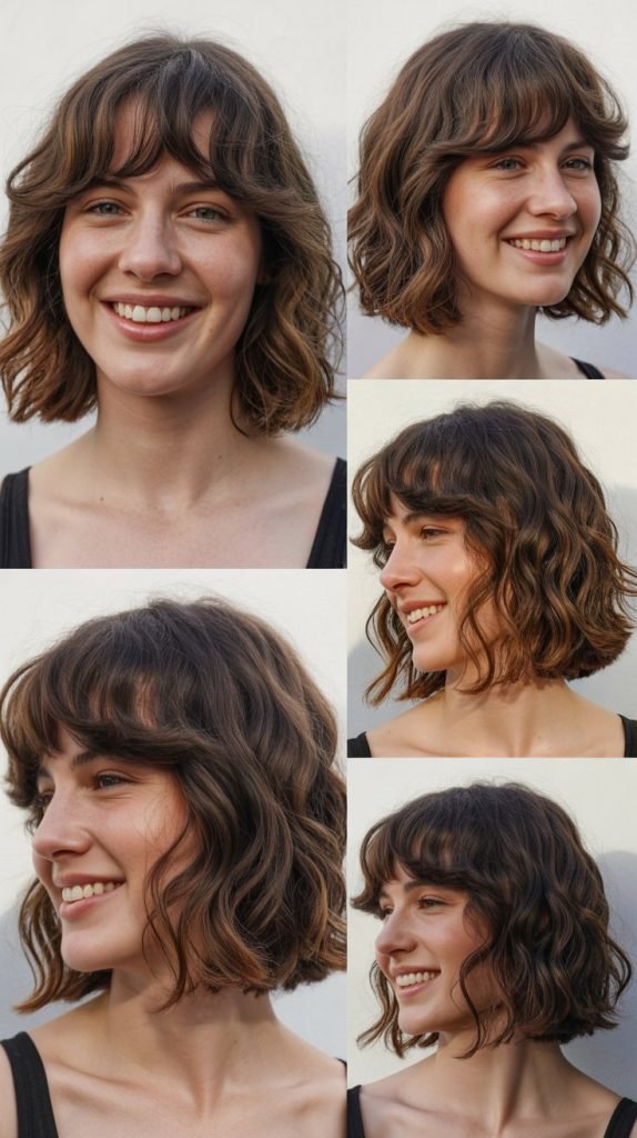 Wavy Bob With Grown-Out Bangs
