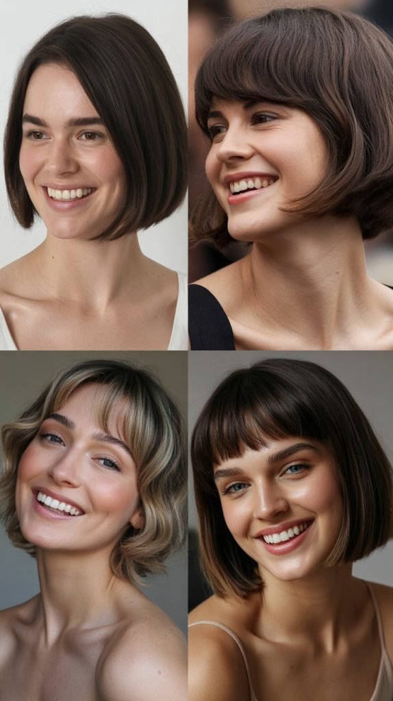 Jaw-Length Bob With Full Fringe