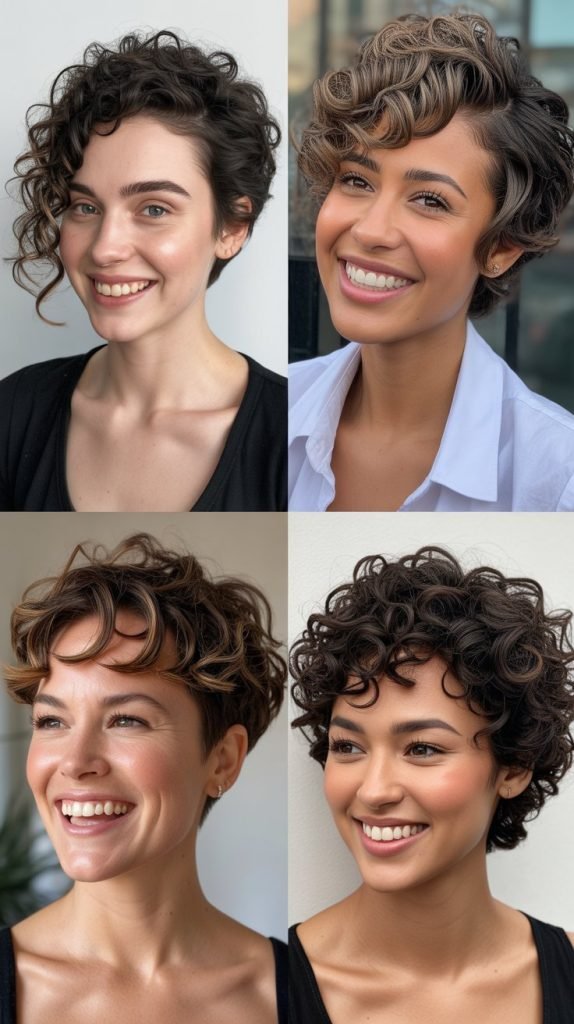 . Curly Pixie with Volume