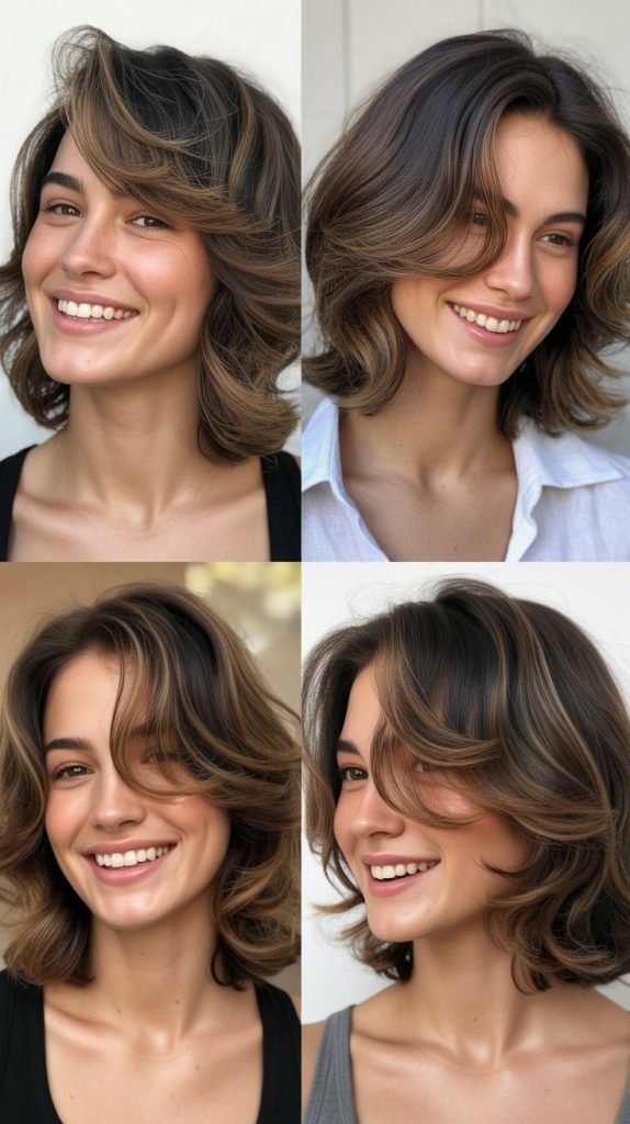 Layered Lob with Soft Face Framing