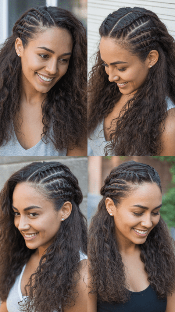 Waterfall Braid with Flowing Waves