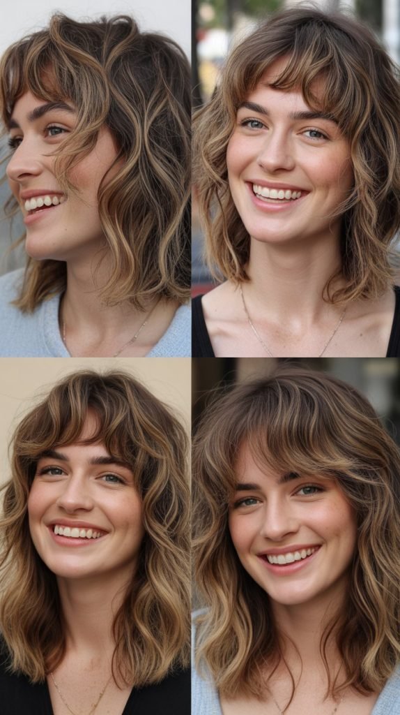  Tousled Lob with Piecey Bangs