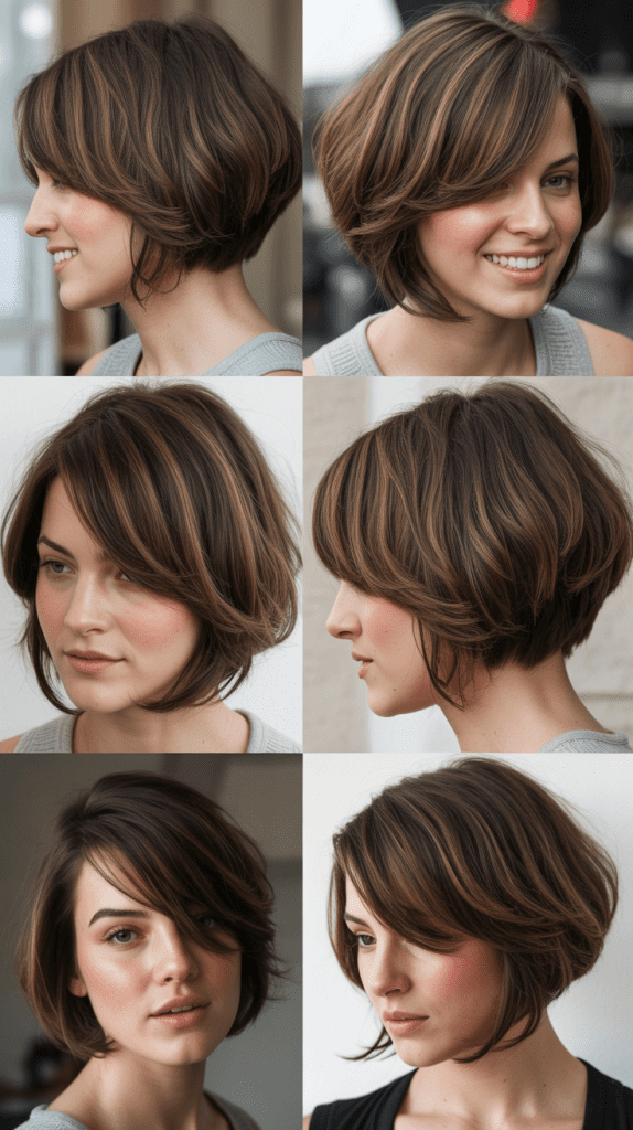 Inverted Bob With Long Angled Bangs