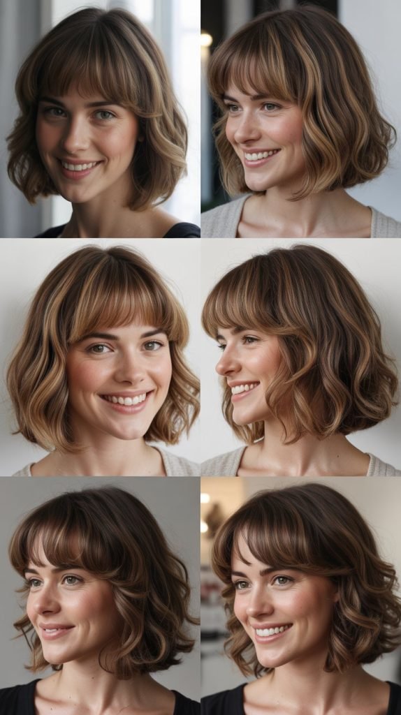 Curtain Bangs with Long Layered Hair