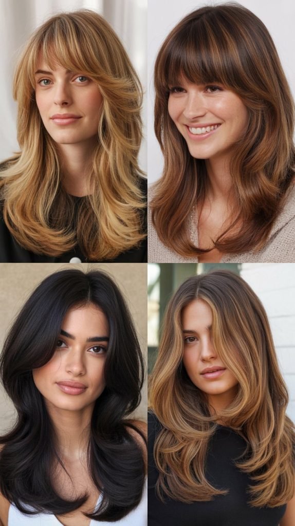  Long Layers with Balayage