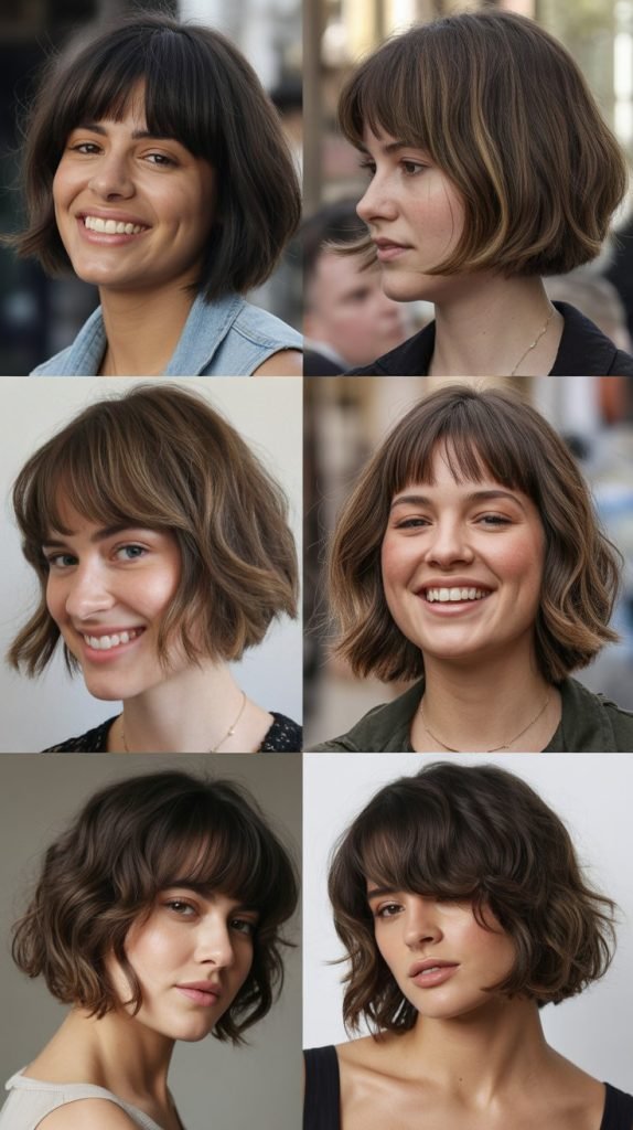 Graduated Bob with Long Choppy Bangs