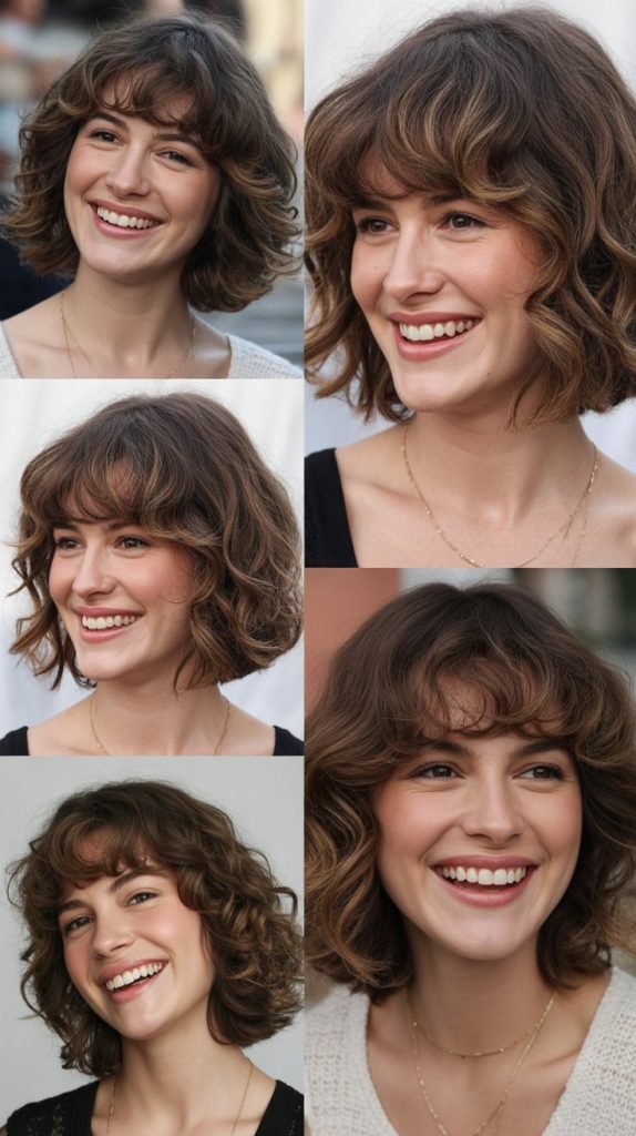  Wavy Bob With Bardot Bangs