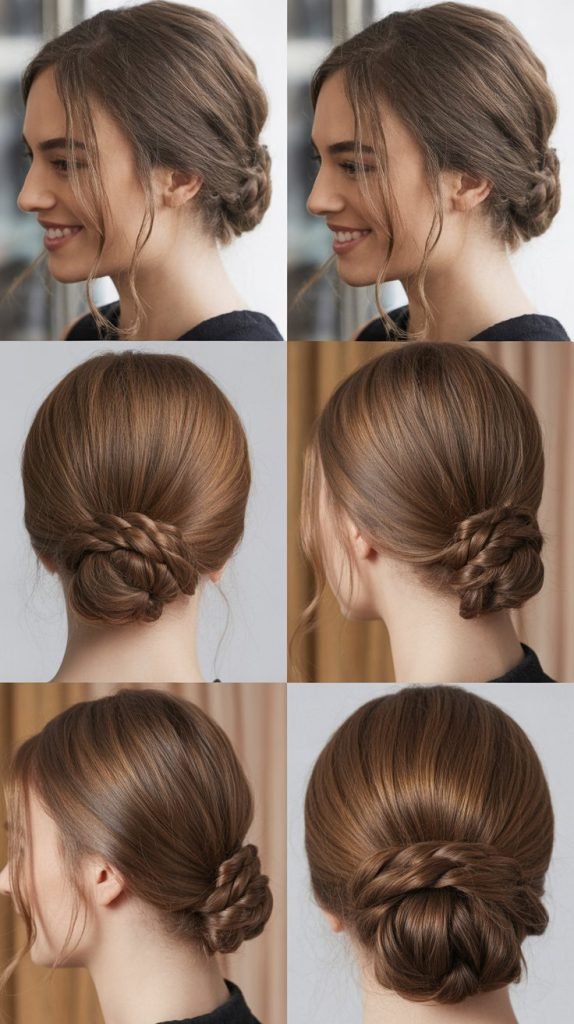 . Twisted Low Chignon