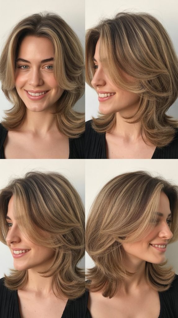  Volumized Crown Layers with Flowing Face Frame