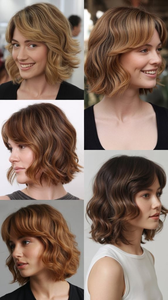 . Rounded Bob With Side Bangs