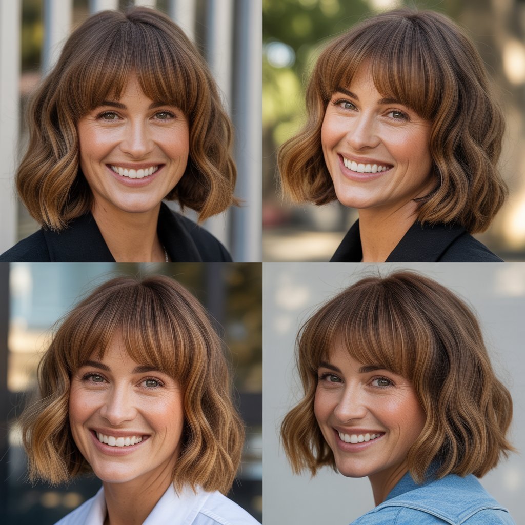 Arched Bangs with Rounded Layers