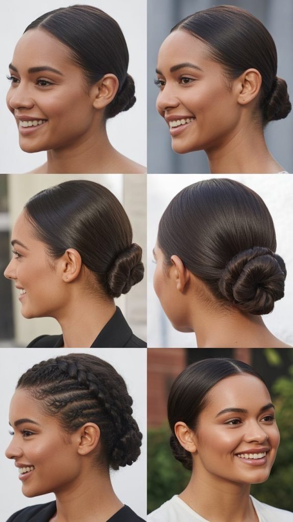  Slicked-Back Low Bun