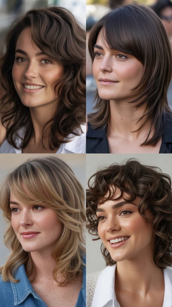 Layered Cut with Swooped Side Bangs