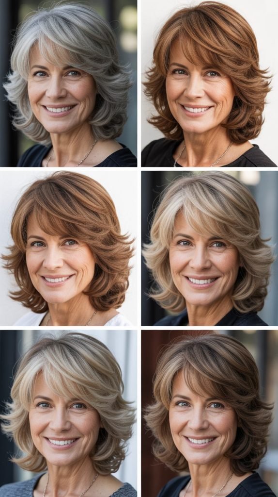 Layered Shag with Curtain Bangs