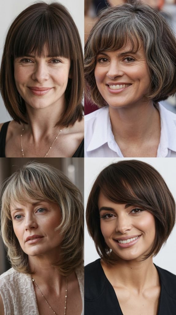 Blunt Cut with Heavy Bangs