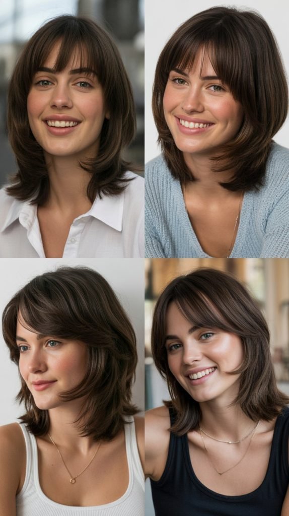  Layered Lob with Disconnected Bangs