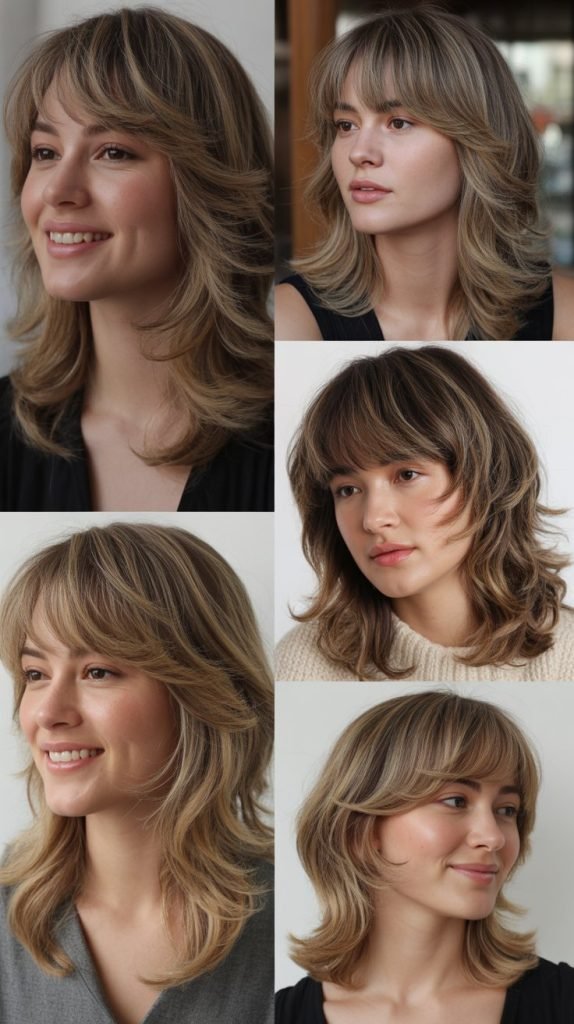 Soft Bangs with Razor-Cut Layers