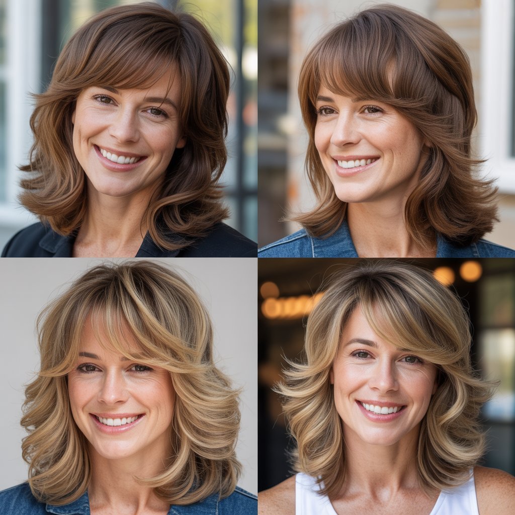 Side Fringe with Textured Shag Layers