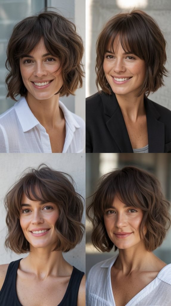 Shaggy Bob with Long Piece-y Bangs