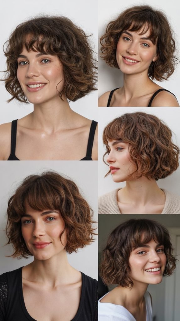  Textured Bob with Split Bangs