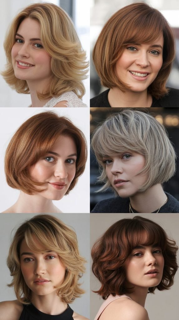 Layered Bob With Feathered Bangs
