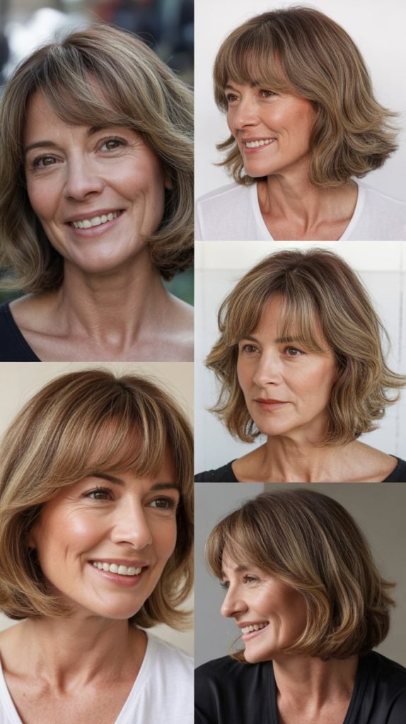 Textured Curtain Bangs with a Pixie Cut