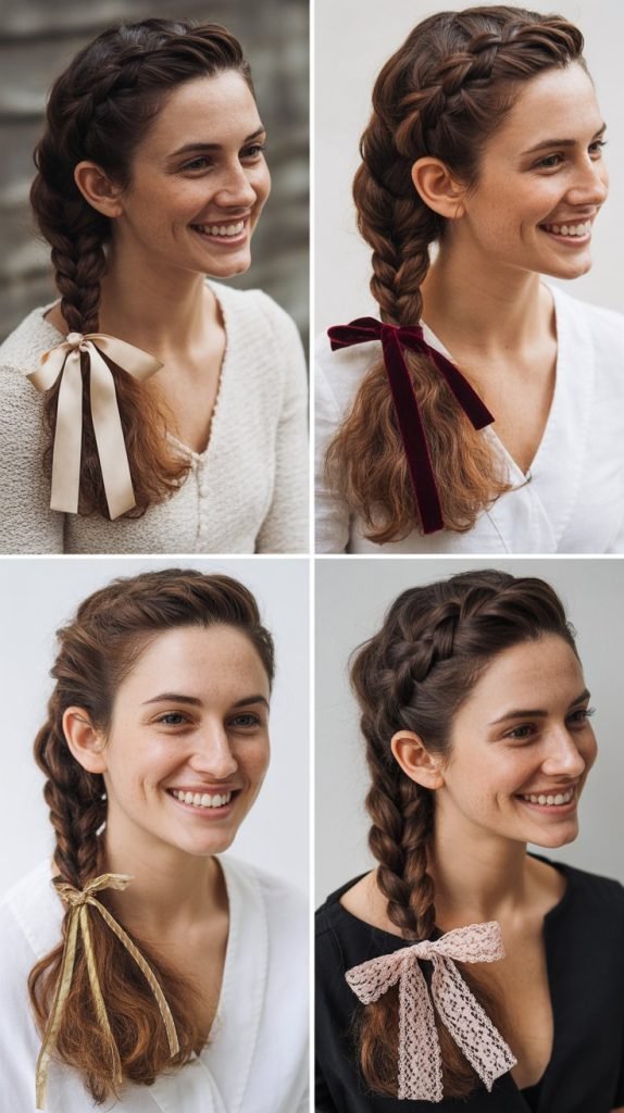 . Side Fishtail with Ribbon