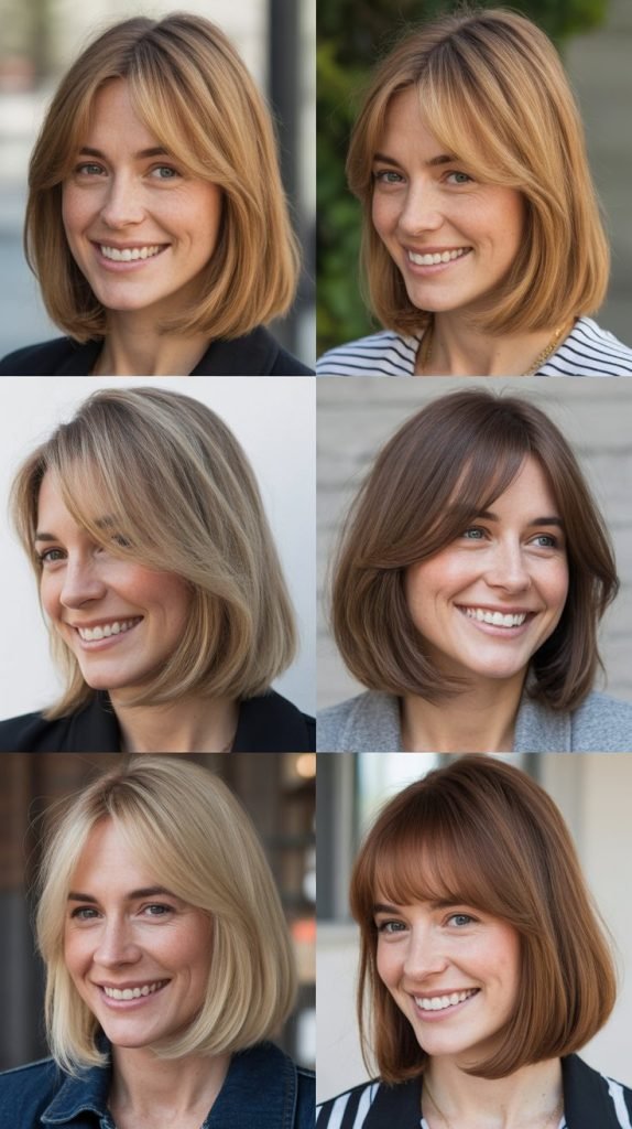  Long Bob With Side-Part And Long Bangs