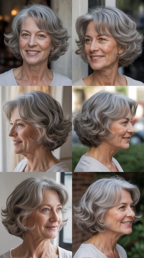 Wavy Bob with Middle Part