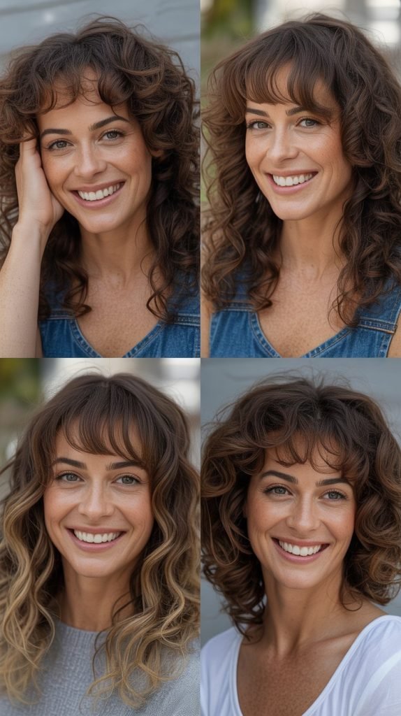  Bouncy Bob with Long Curled Bangs