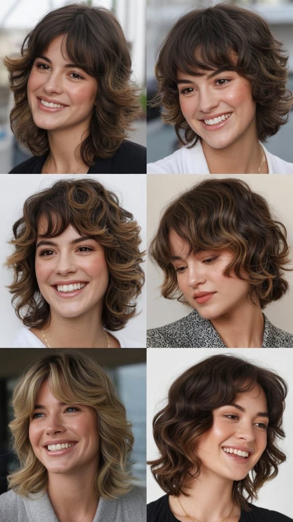 Textured Shag with Curtain Bangs