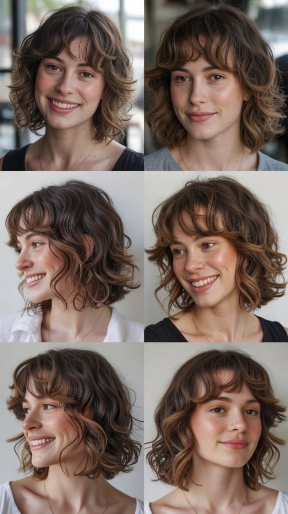  Wavy Lob With Shaggy Bangs