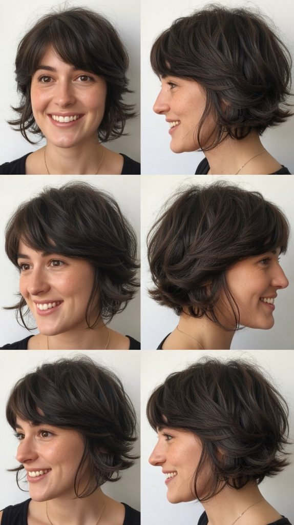  Layered Lob with Choppy Micro Bangs