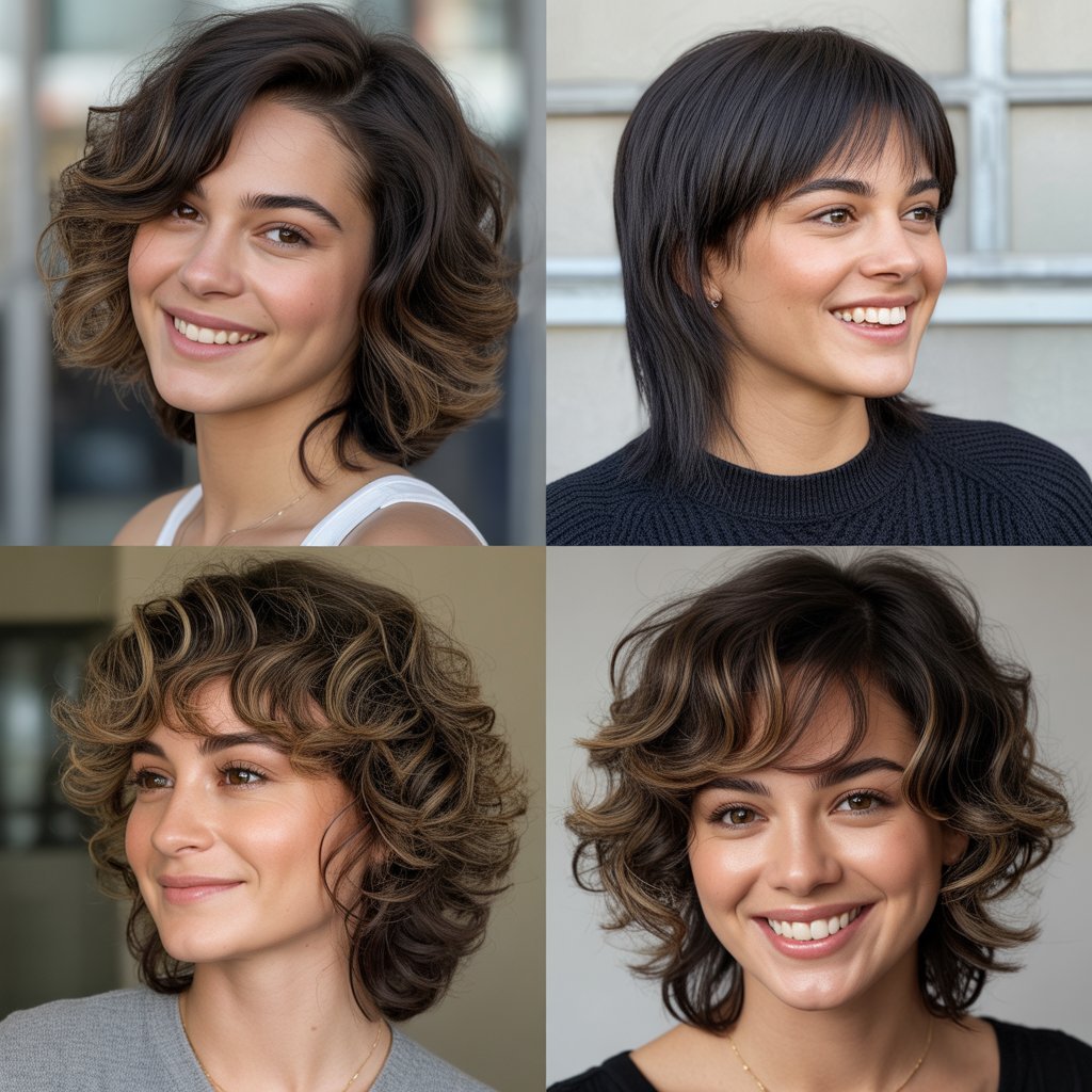 Wolf Cut with Disconnected Layers