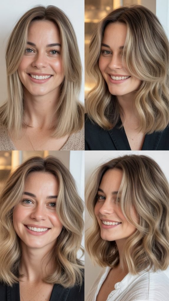 Ash Blonde Lob with Subtle Layers