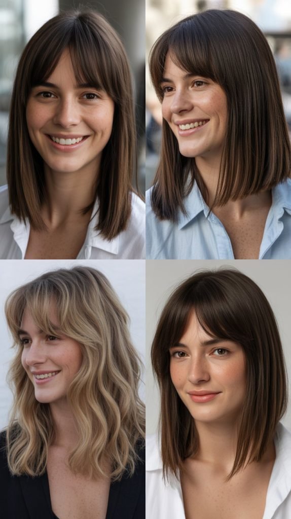  Long Bob With Disconnected Bangs