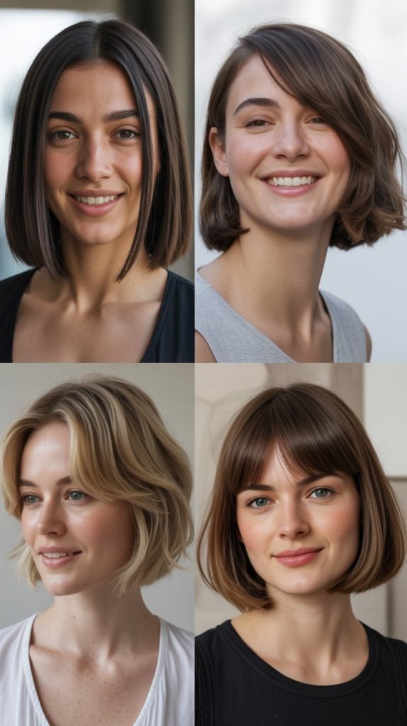 A-Line Bob with Long Fringe