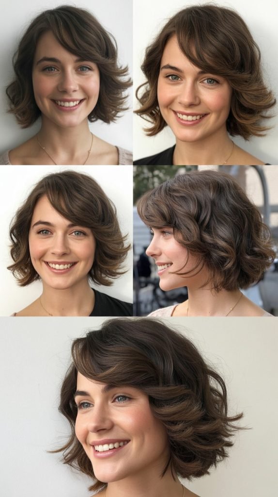 Wavy Bob With Side-Swept Micro Bangs
