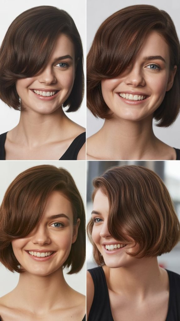 Sleek Bob with Swoopy Side Bangs