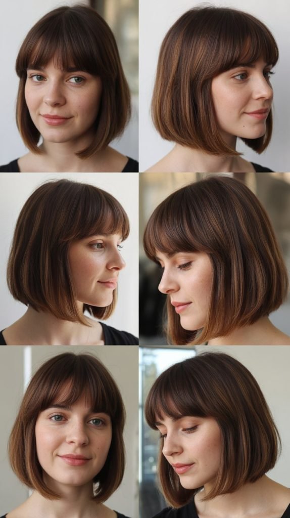 Blunt Medium Bob with Full Bangs