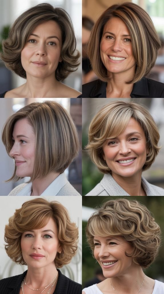 Stacked Bob with Volume at the Crown