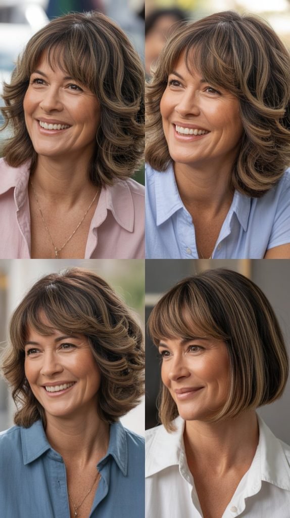  Curtain Bangs with Deep Side Part