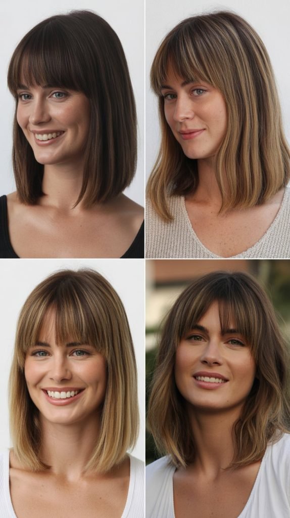  Long A-Line Bob With Full Bangs