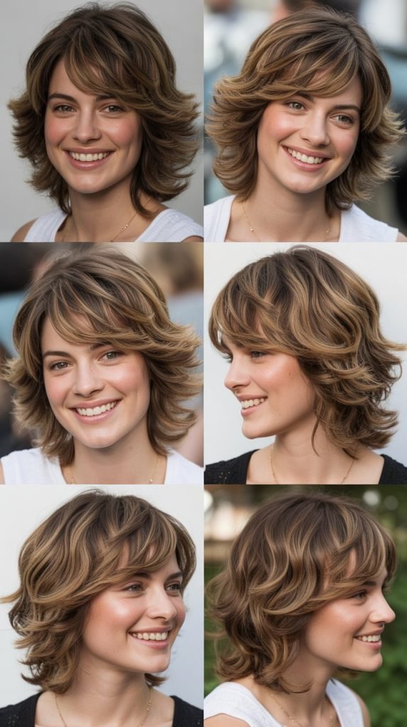 Shaggy Layers with Feathered Bangs