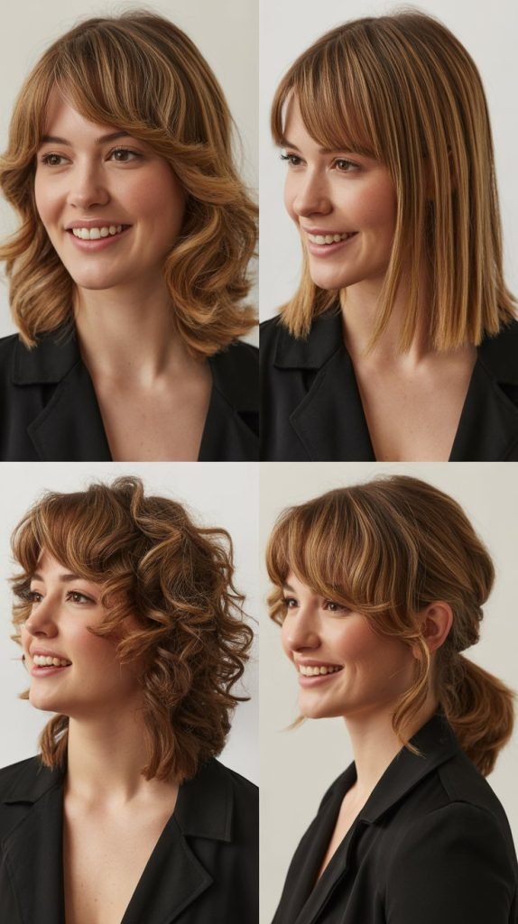 Angled Bangs with Stacked Bob
