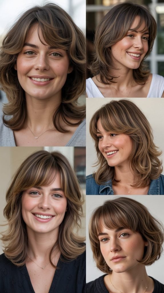 Graduated Layers with Feathered Bangs